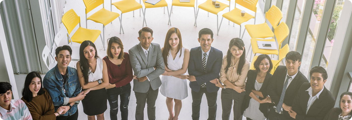 Our professional team standing together