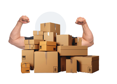 Graphic representing strength in the moving industry